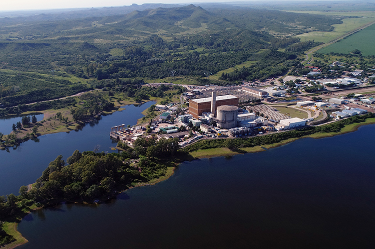 Aerial view of Embalse Nuclear Plant