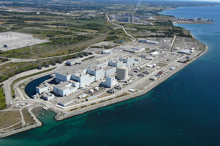 Aerial view of OPG's Darlington nuclear generating station
