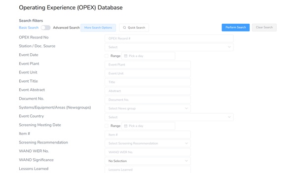 OPEX Database